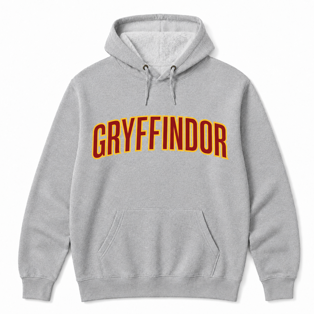 Sudadera gris Gryffindor Hogwarts con detalle en manga